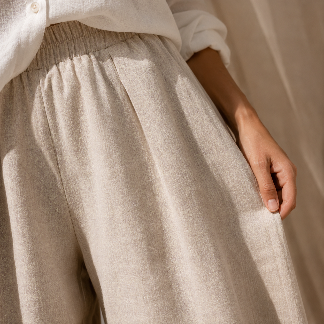 Voyaa Linen Flow Pants