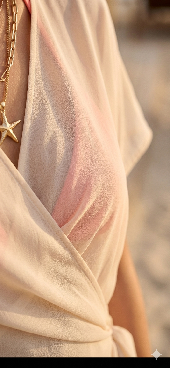 VOYAA – Aprikoosi Wrap Beach Dress