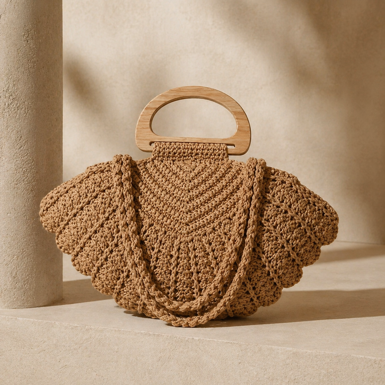 Voyaa Woven Shell Bag