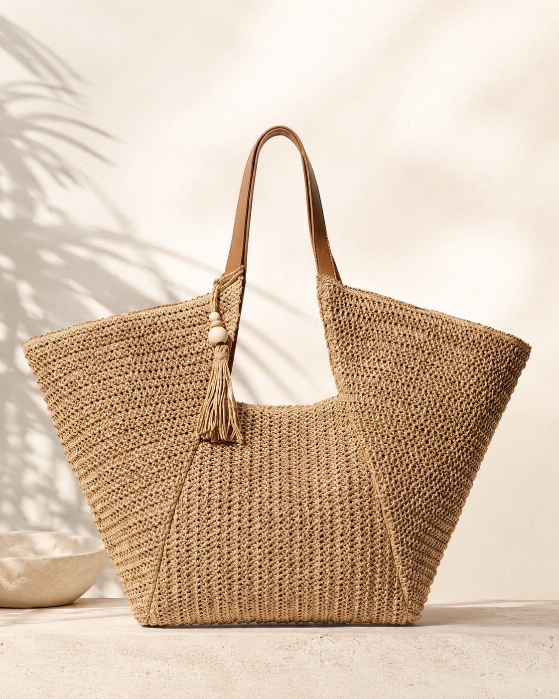 Riviera Raffia Tote Bag