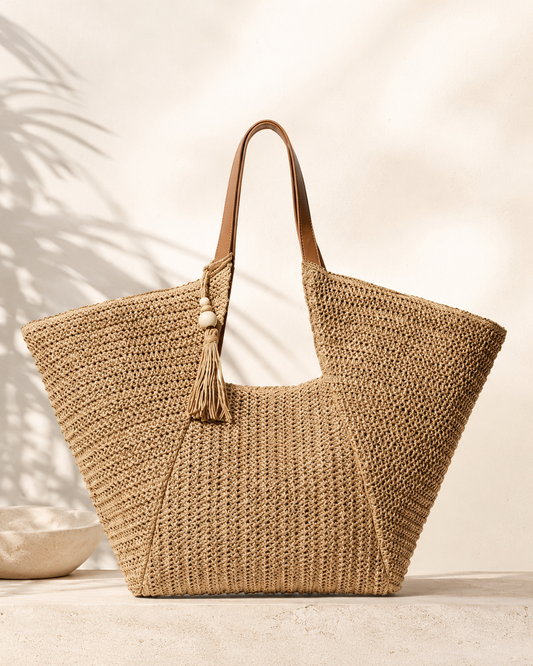 Riviera Raffia Tote Bag