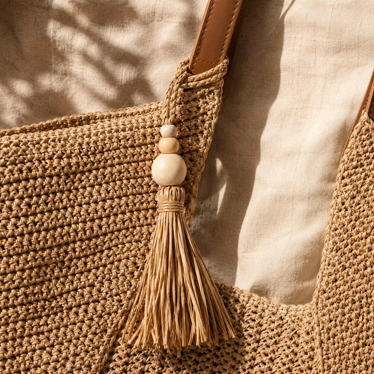 Riviera Raffia Tote Bag